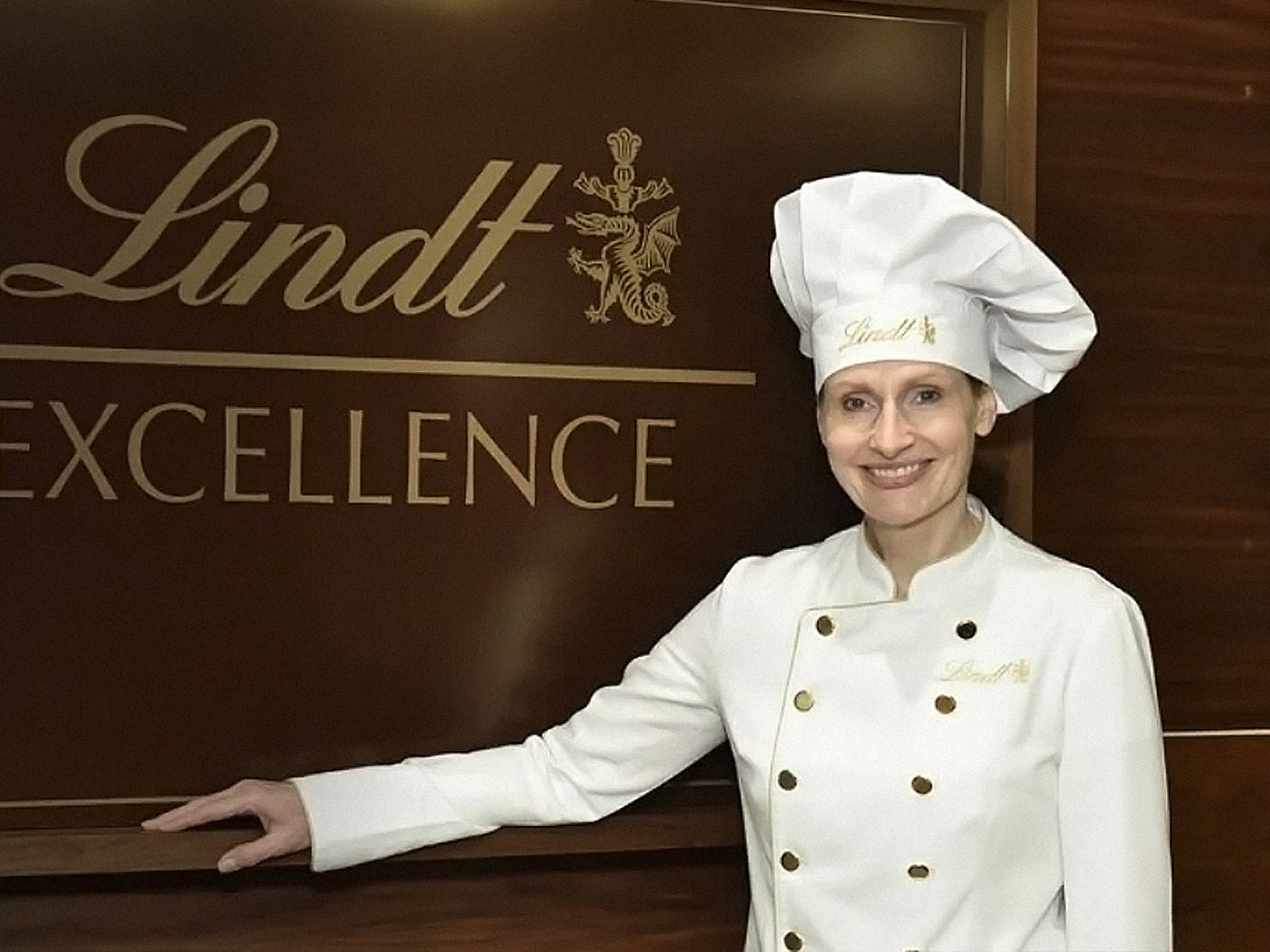Lindt Chocolatier, Ann Czaja pictured in chef attire