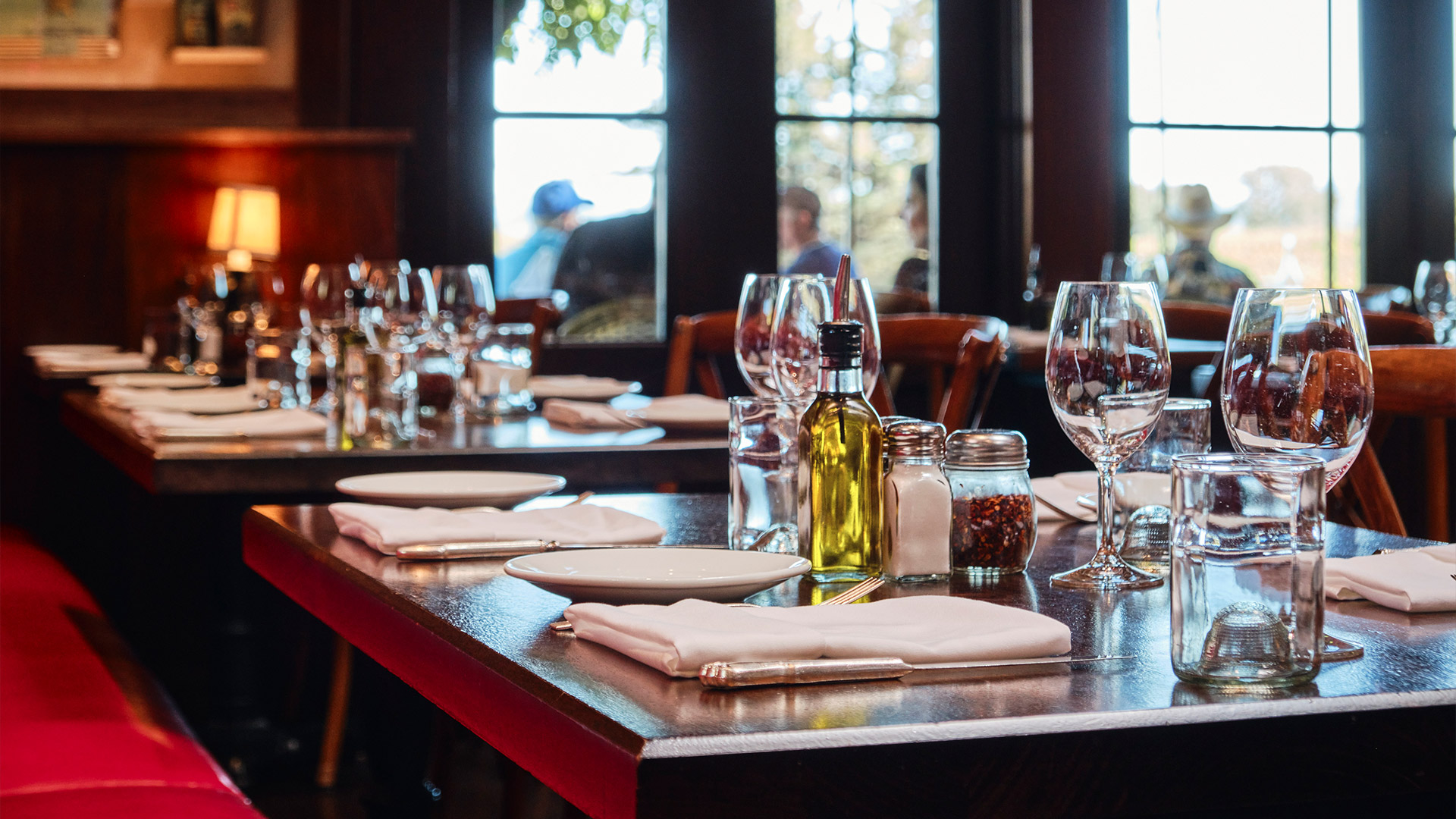 Photo of interior tables at Rustic restaurant