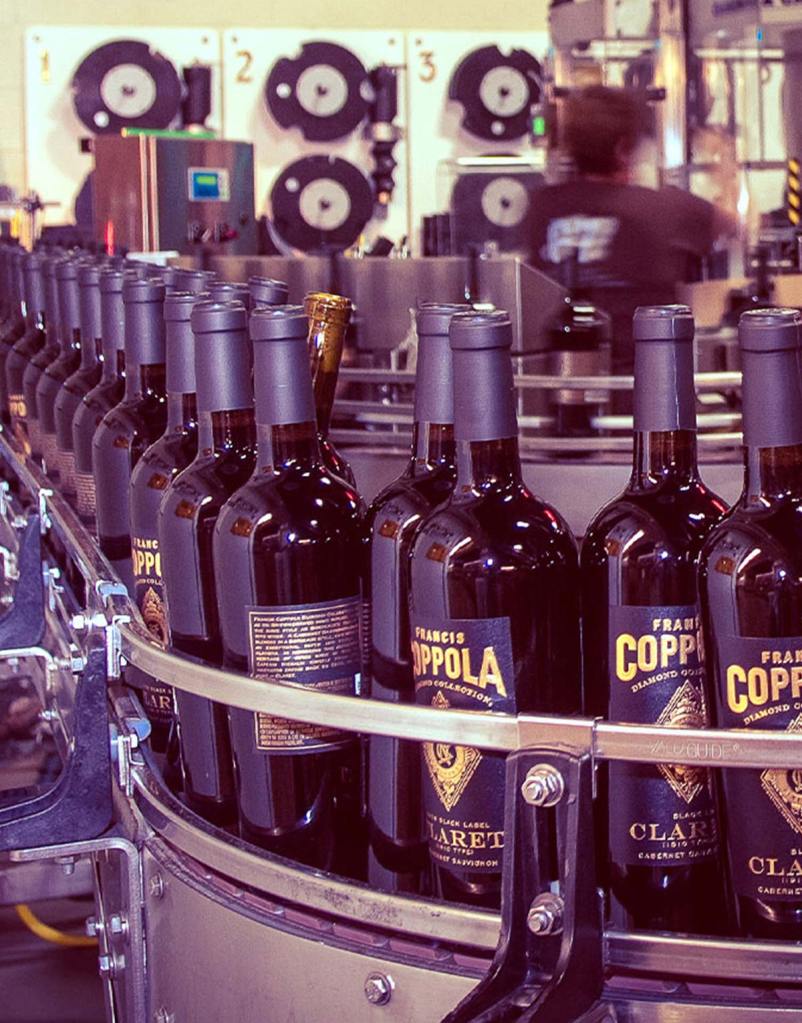 Photo of the bottling line at Francis Ford Coppola Winery