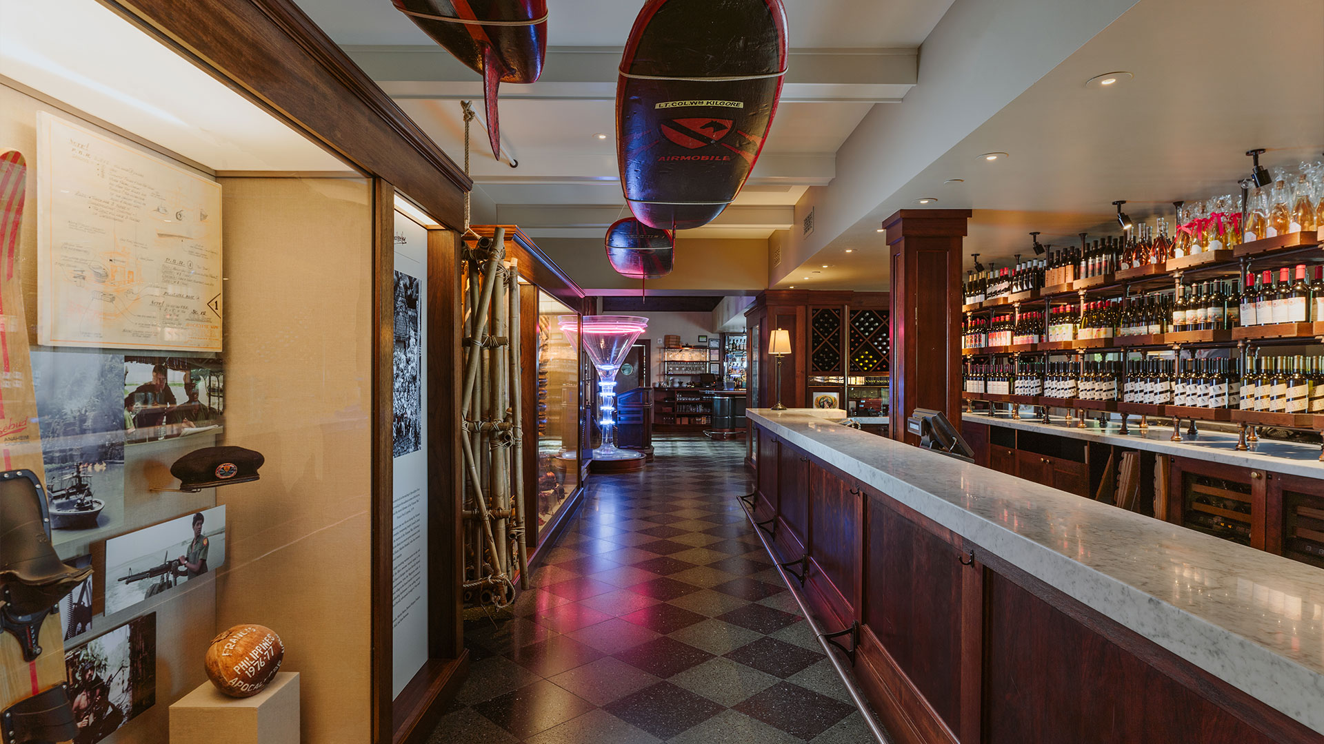 Photo of the main floor tasting bar at Francis Ford Coppola Winery