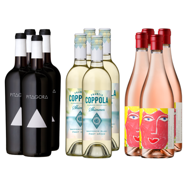 Red, White, and Rosé Case (12-Bottle Pack)