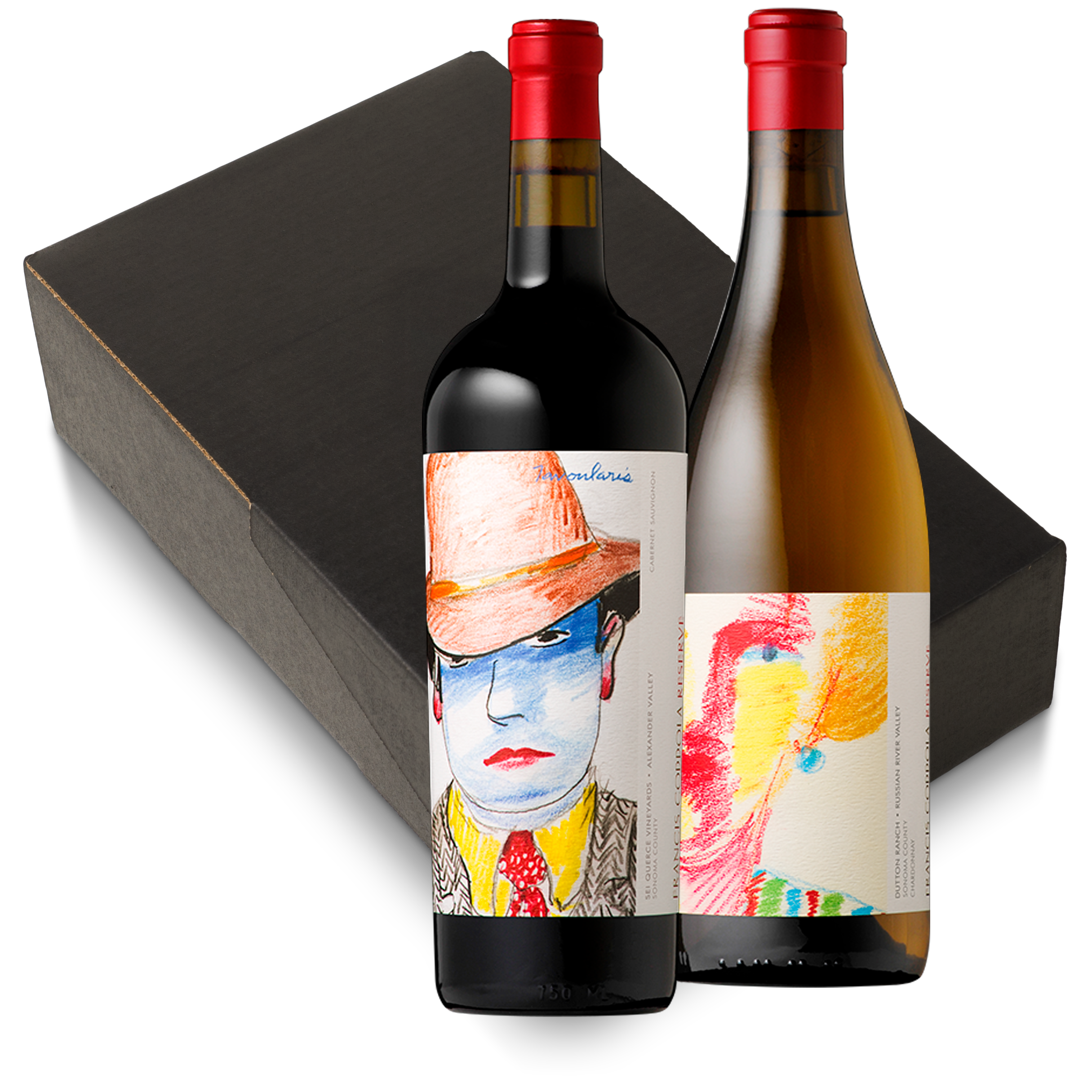 Francis Coppola Reserve Cabernet Sauvignon and Chardonnay Two Bottle Gift Box